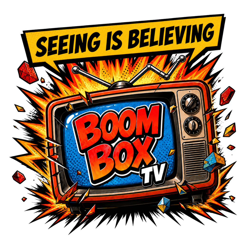 BoomBox TV comic logo